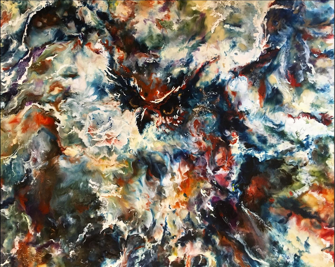 "Who Me?" by Karen Sewell - Encaustics