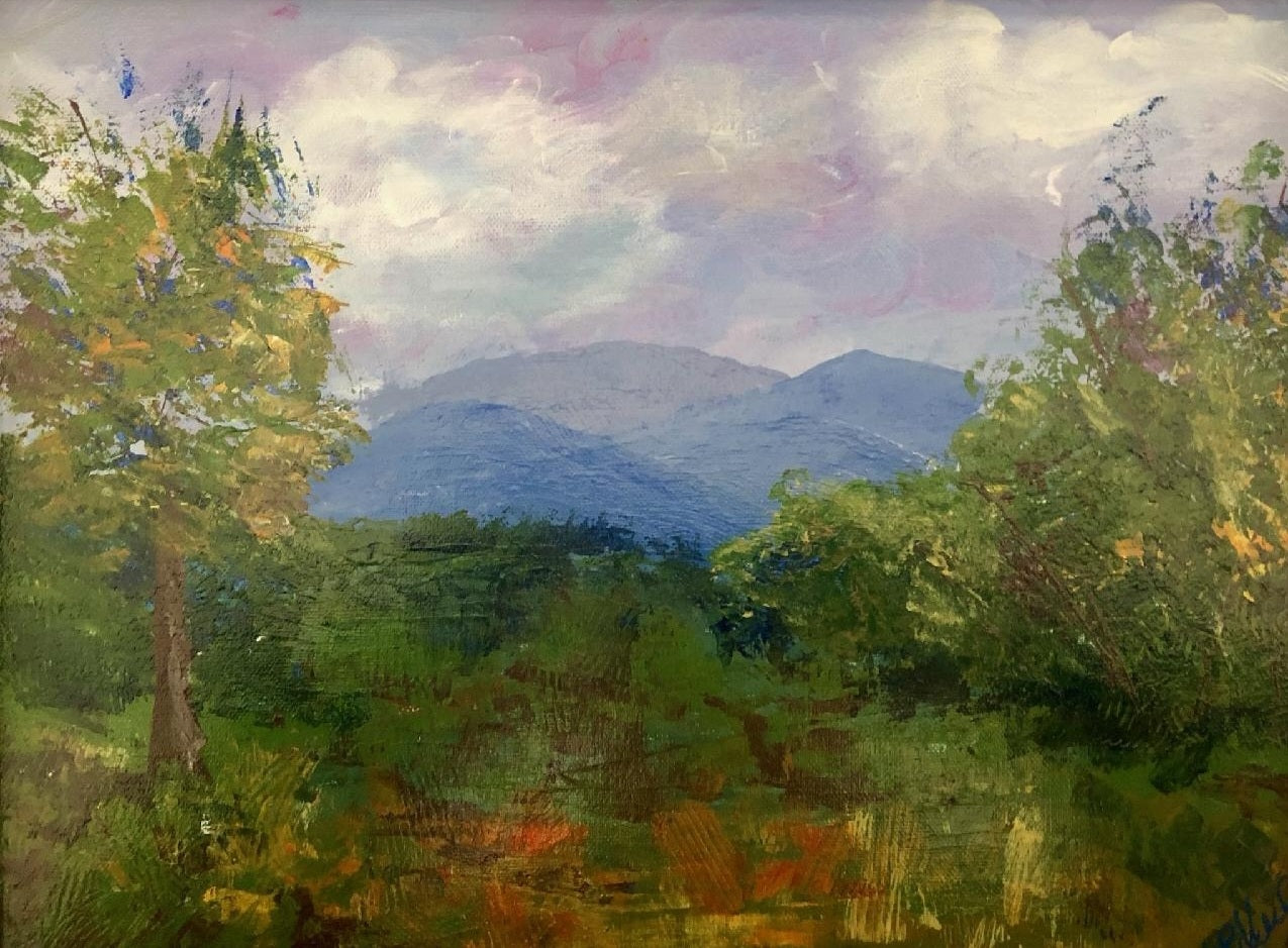 "Distant Blue" by Linda Edlund - Acrylic