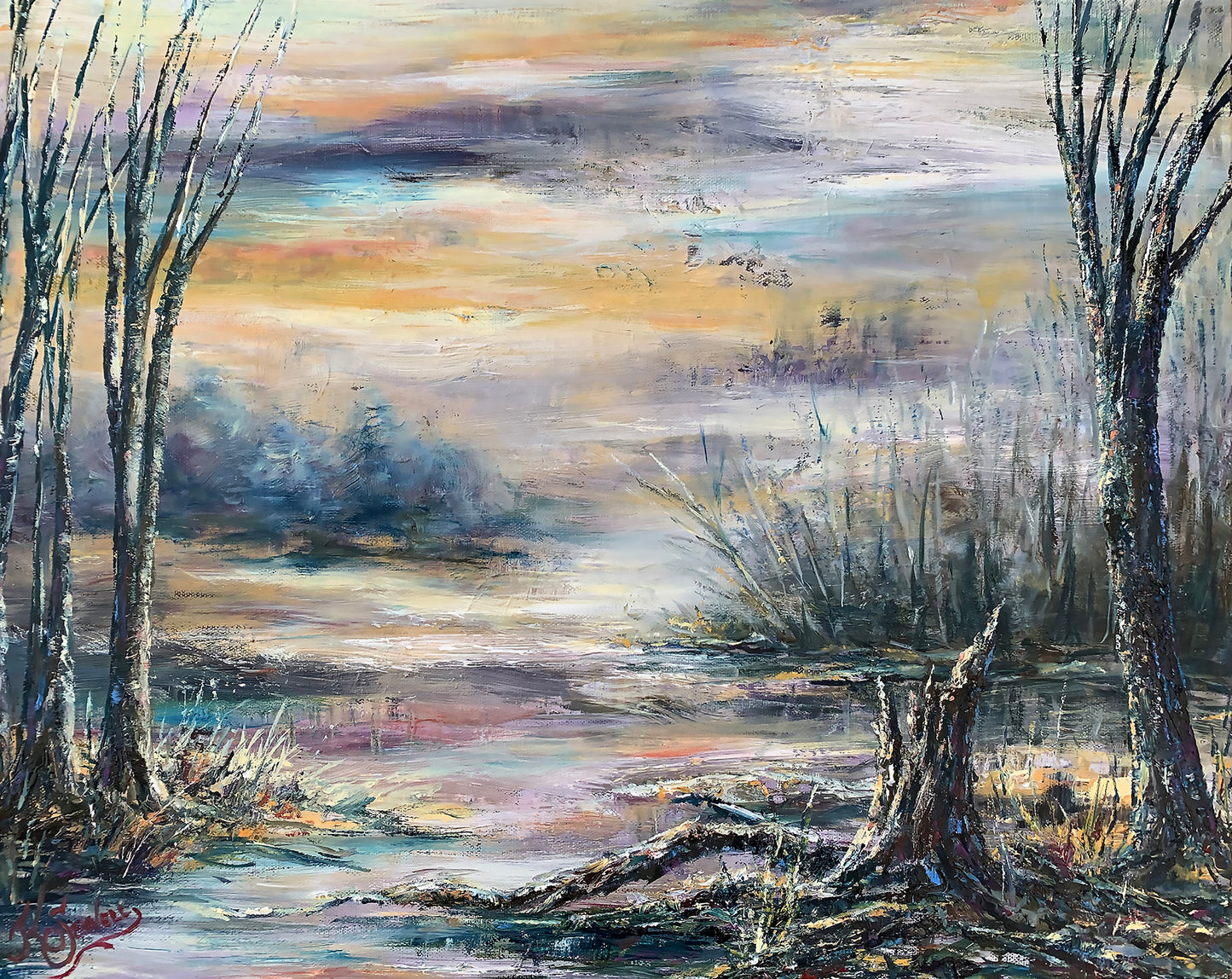 "Emergence Redux" by J K (Karen) Phillips Sewell, Oil