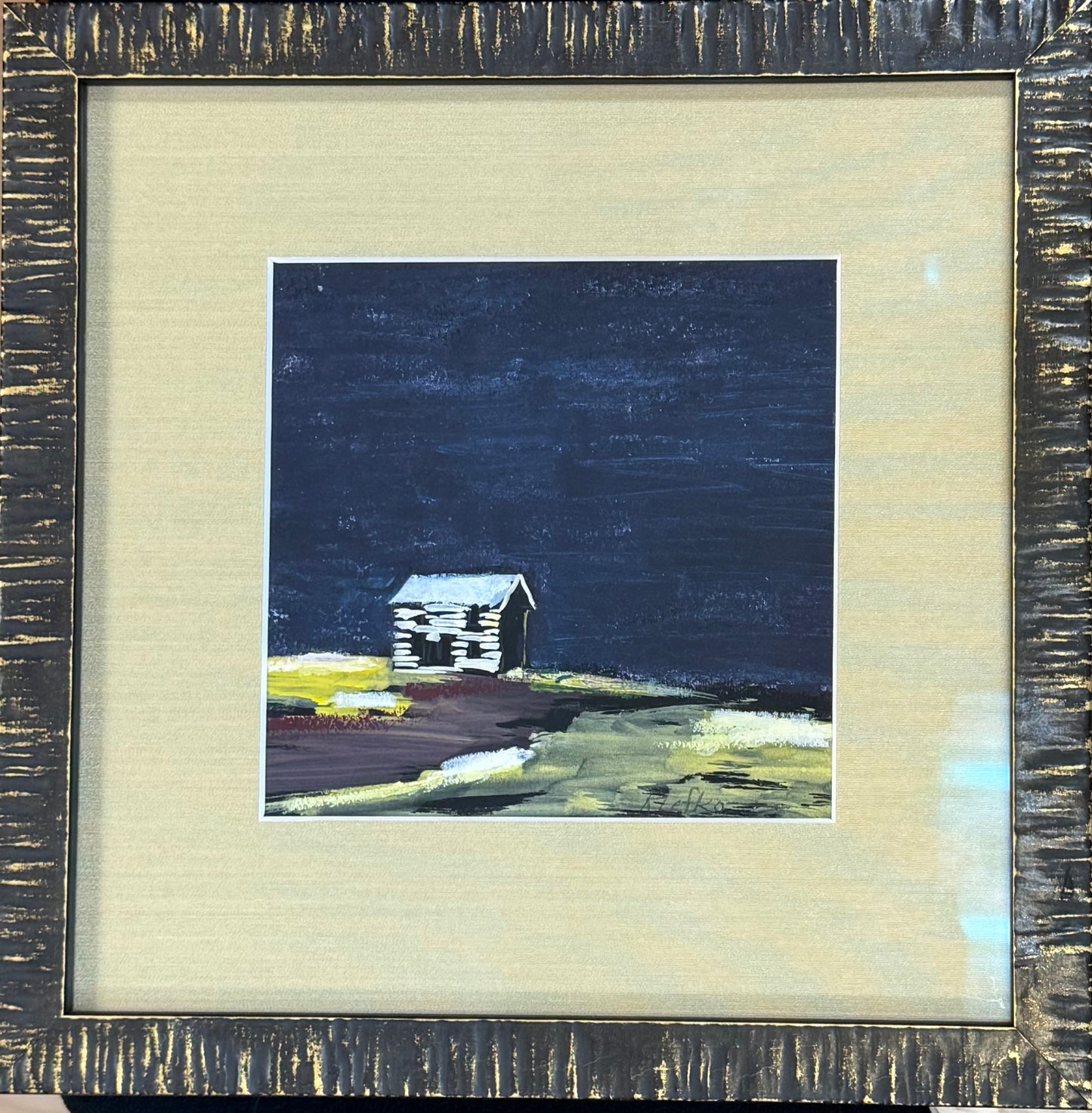 "Floyd County Cabin" by Ruth Lefko - Gouache Original