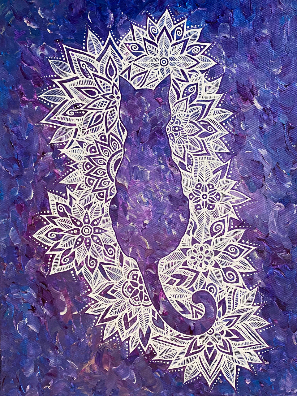 "Cat Contemplation" by Bronwen Valentine - Reproduction