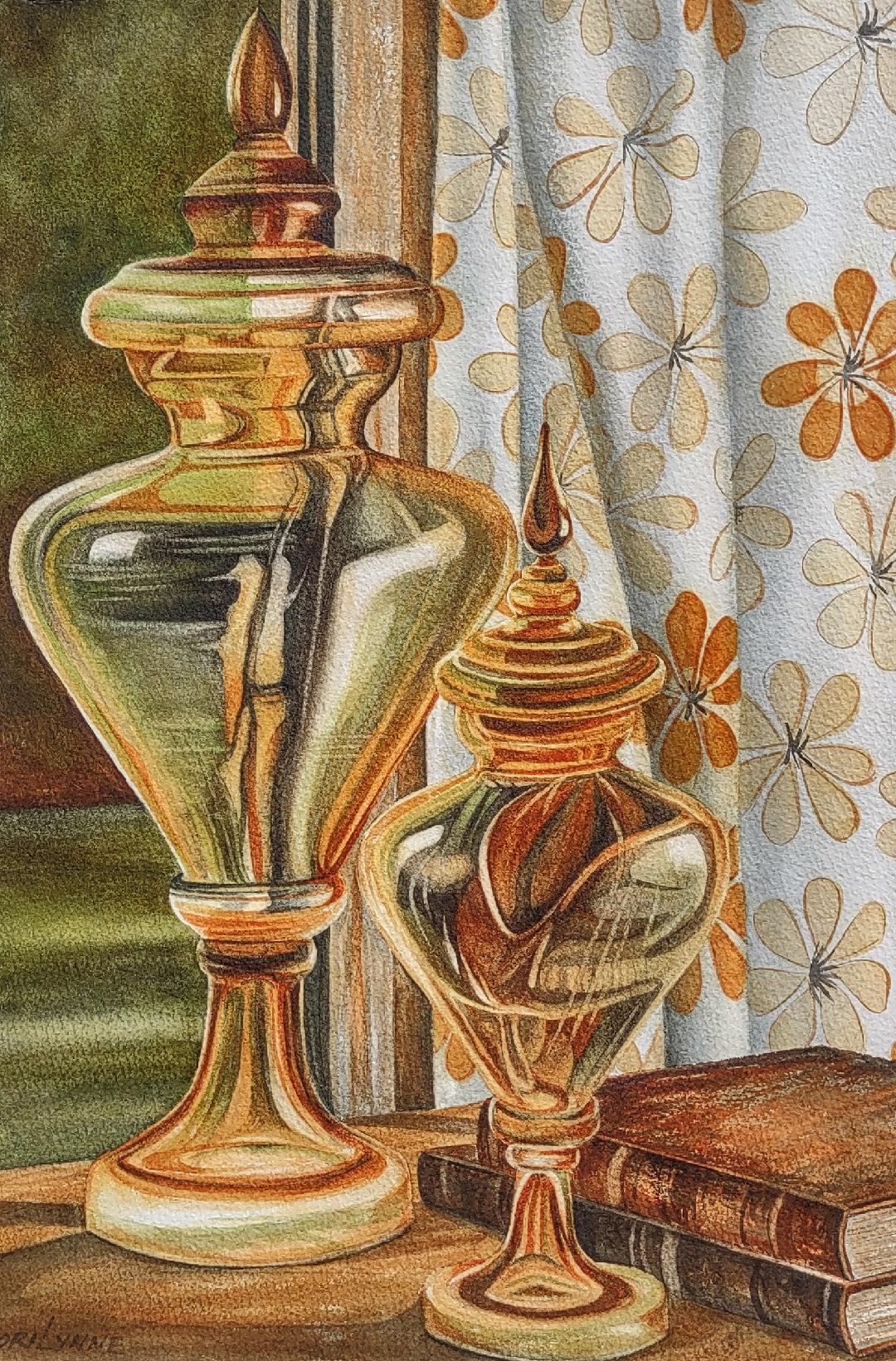 "Amber Reflections' by Lori Sutphin - Watercolor