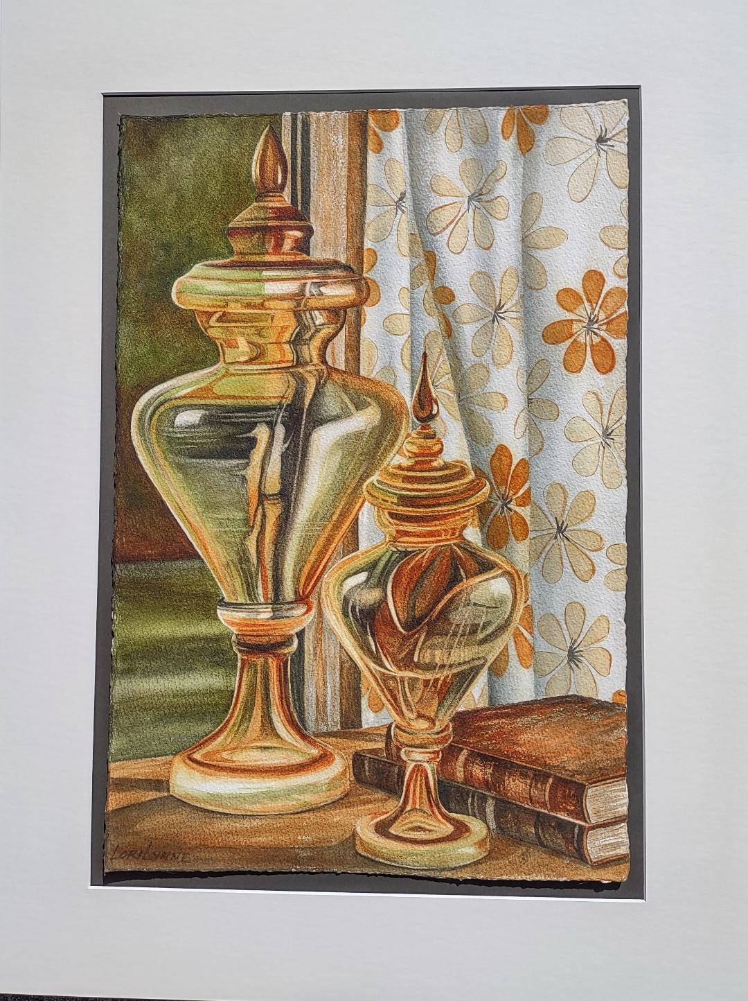 "Amber Reflections' by Lori Sutphin - Watercolor