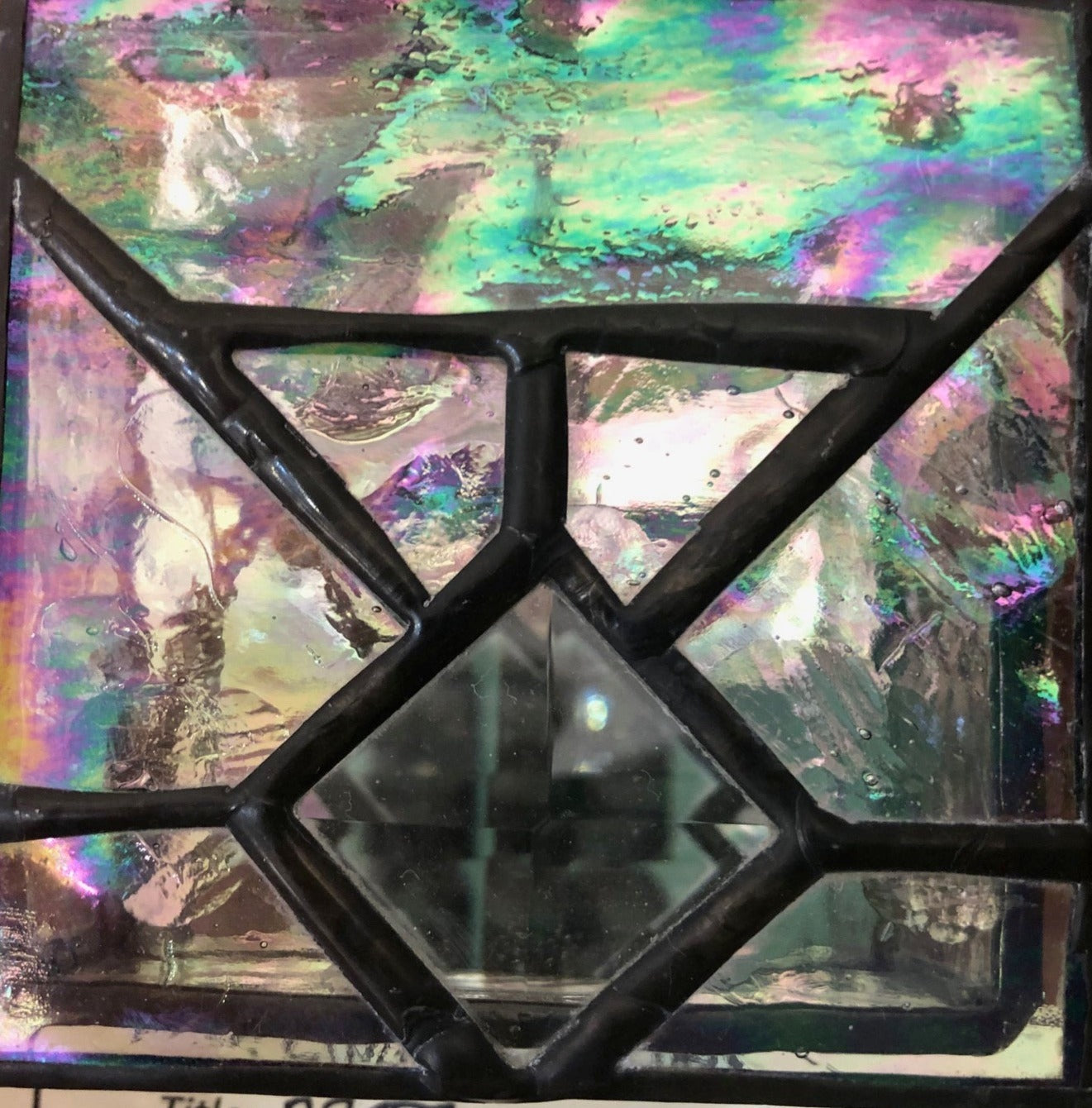 "Abstract Box" by Linda Edlund - stained glass