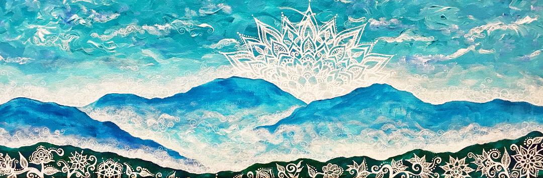 "Misty Mountains" by Bronwen Valentine - Reproduction
