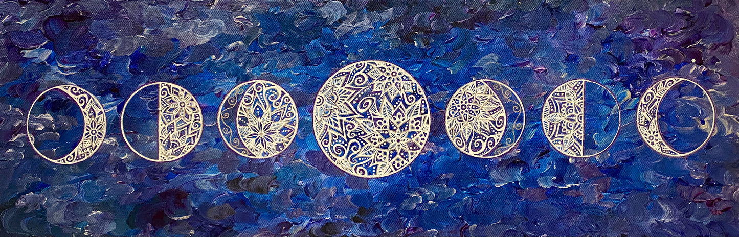 "Magic Moons - Purple Phase" by Bronwen Valentine - Reproduction