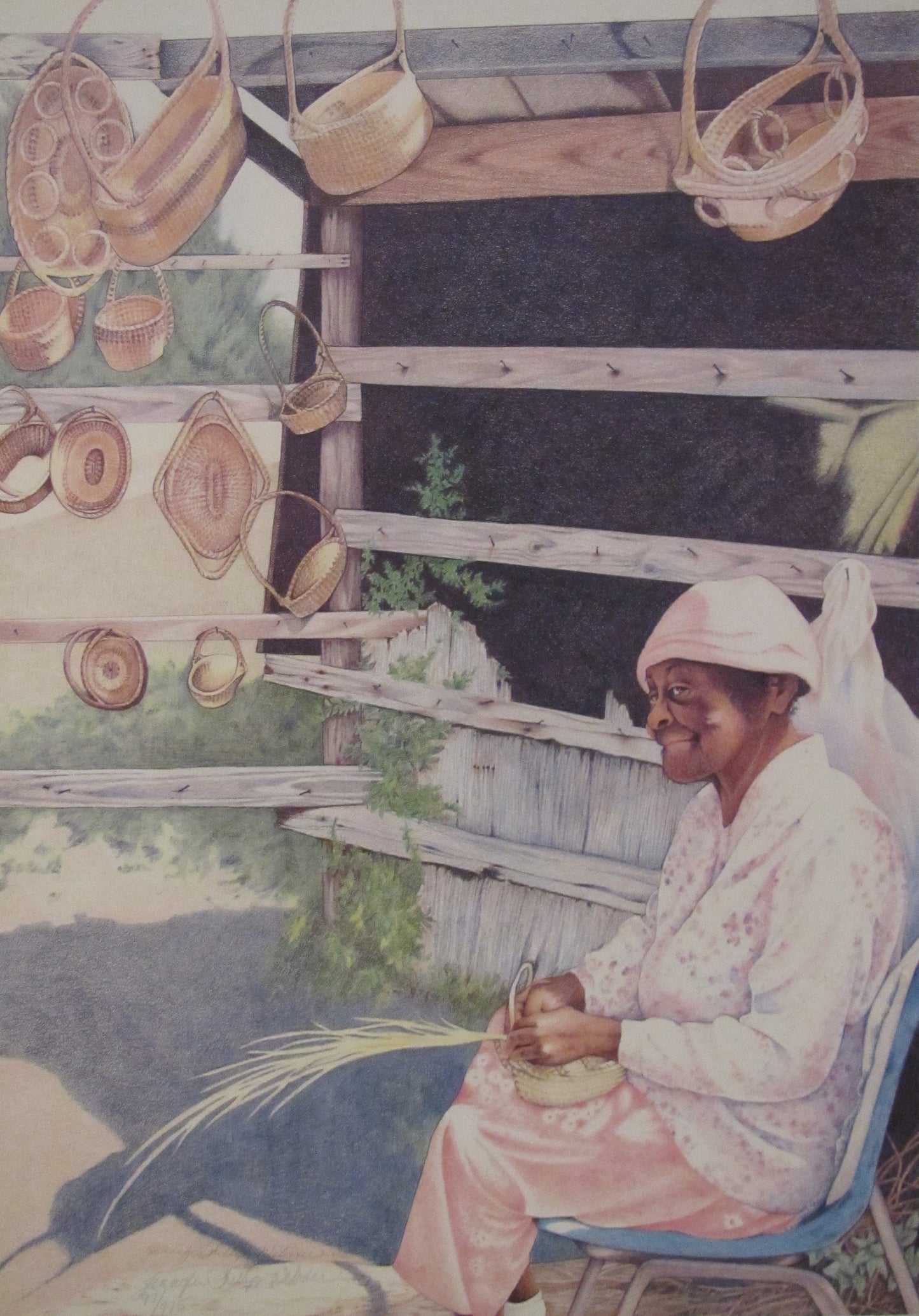 "The Basket Lady" by Jennifer Carpenter - Reproduction