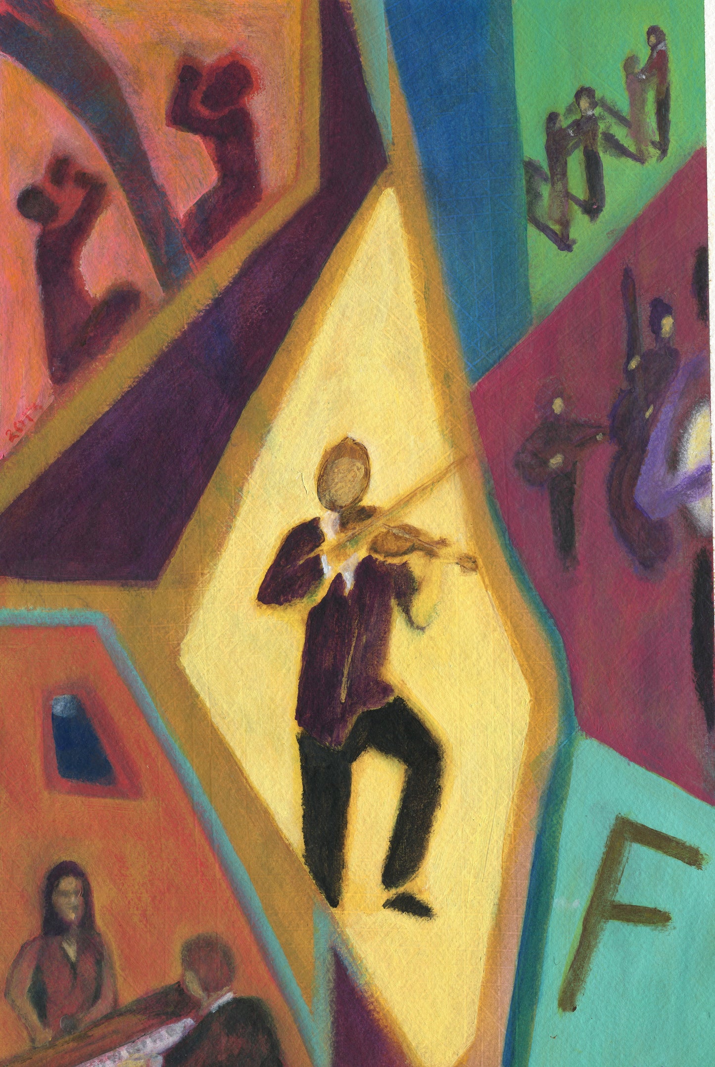 "Waltz and Foxtrot" by David Hall - Acrylic