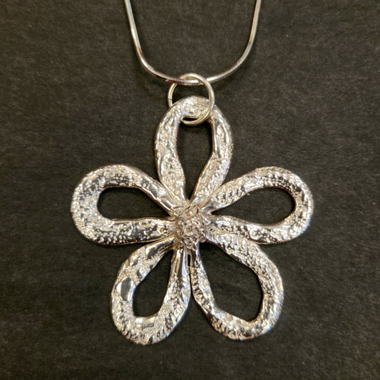 Sterling Silver Flower Necklace - Nell Fredericksen - Jewelry