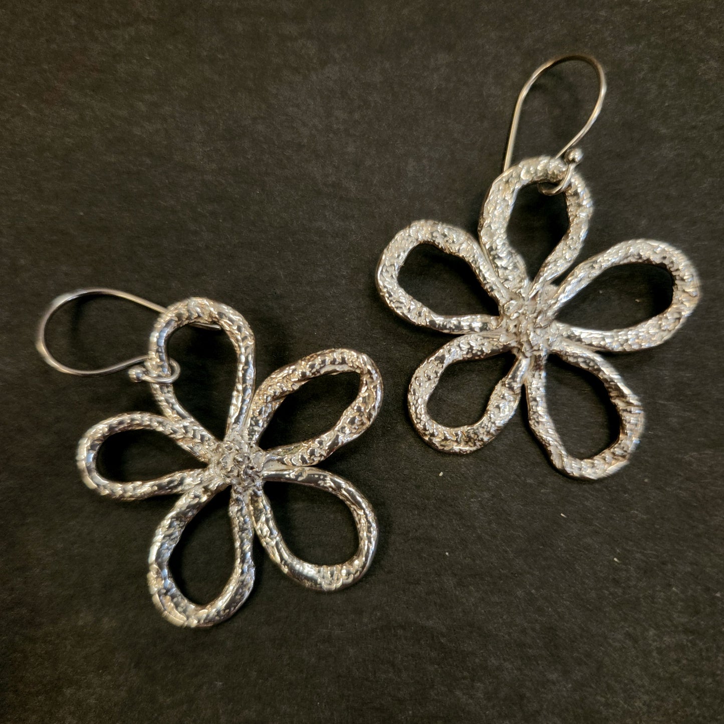 Sterling Silver Flower earrings- Nell Fredericksen - Jewelry