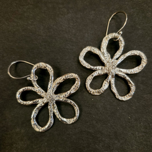 Sterling Silver Flower earrings- Nell Fredericksen - Jewelry