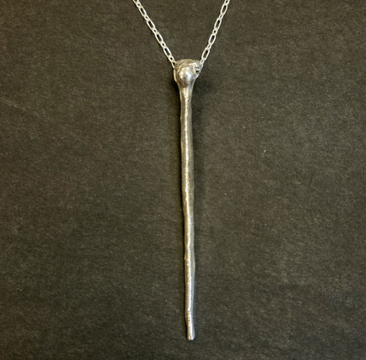 Sterling Silver Horseshoe Crab Spine Pendant- Nell Fredericksen - Jewelry