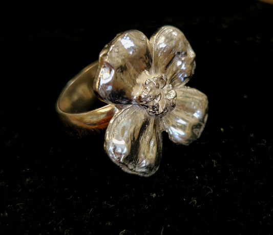 Sterling Silver Dogwood ring - Nell Fredericksen - Jewelry