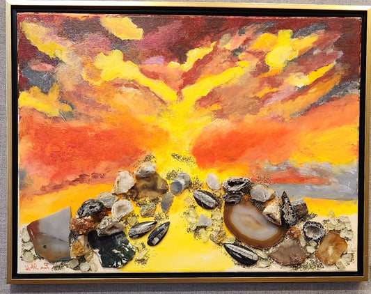 "Majestic Sky" by Pam Goff-Mixed Media-POS