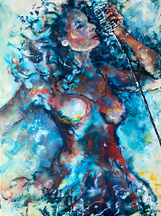 "A Touch of Blues" by J K (Karen) Phillips Sewell, Fine Art Reproduction