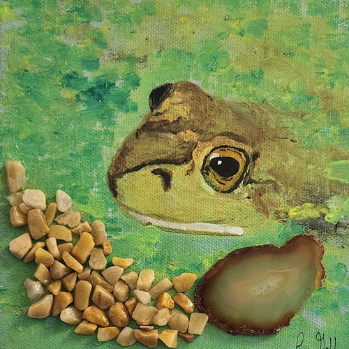 "Feeling Froggy" by Pam Goff-Mixed Media