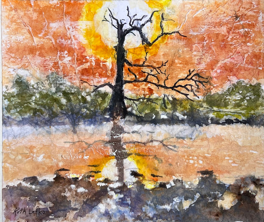 "David's Tree" by Ruth Lefko - Gouache Original