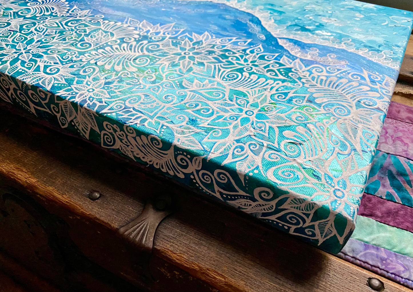 "Frosty Mountain Morning" by Bronwen Valentine - Acrylic