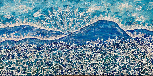 "Frosty Mountain Morning" by Bronwen Valentine - Acrylic