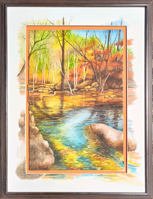 "Fall Stream" by Lori Sutphin - Watercolor