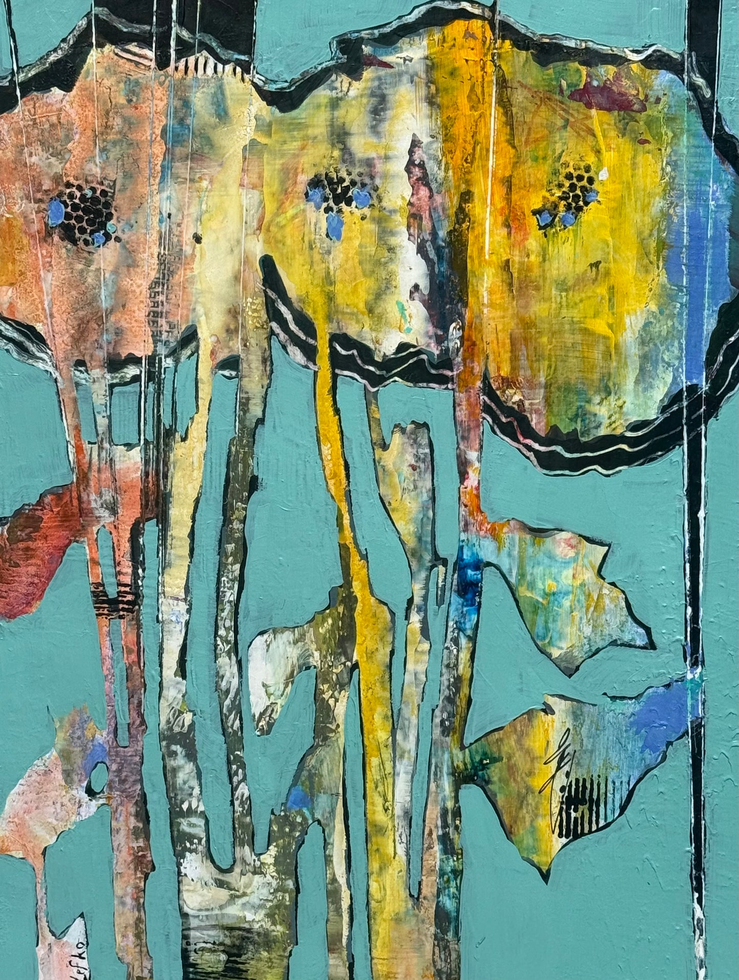 "Curious Poppies" by Ruth Lefko - Acrylic Original