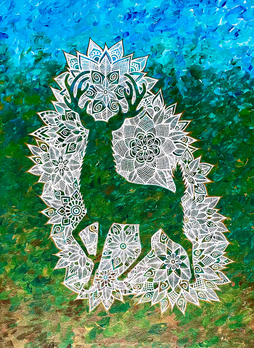 "King of the Forest" by Bronwen Valentine - Acrylic