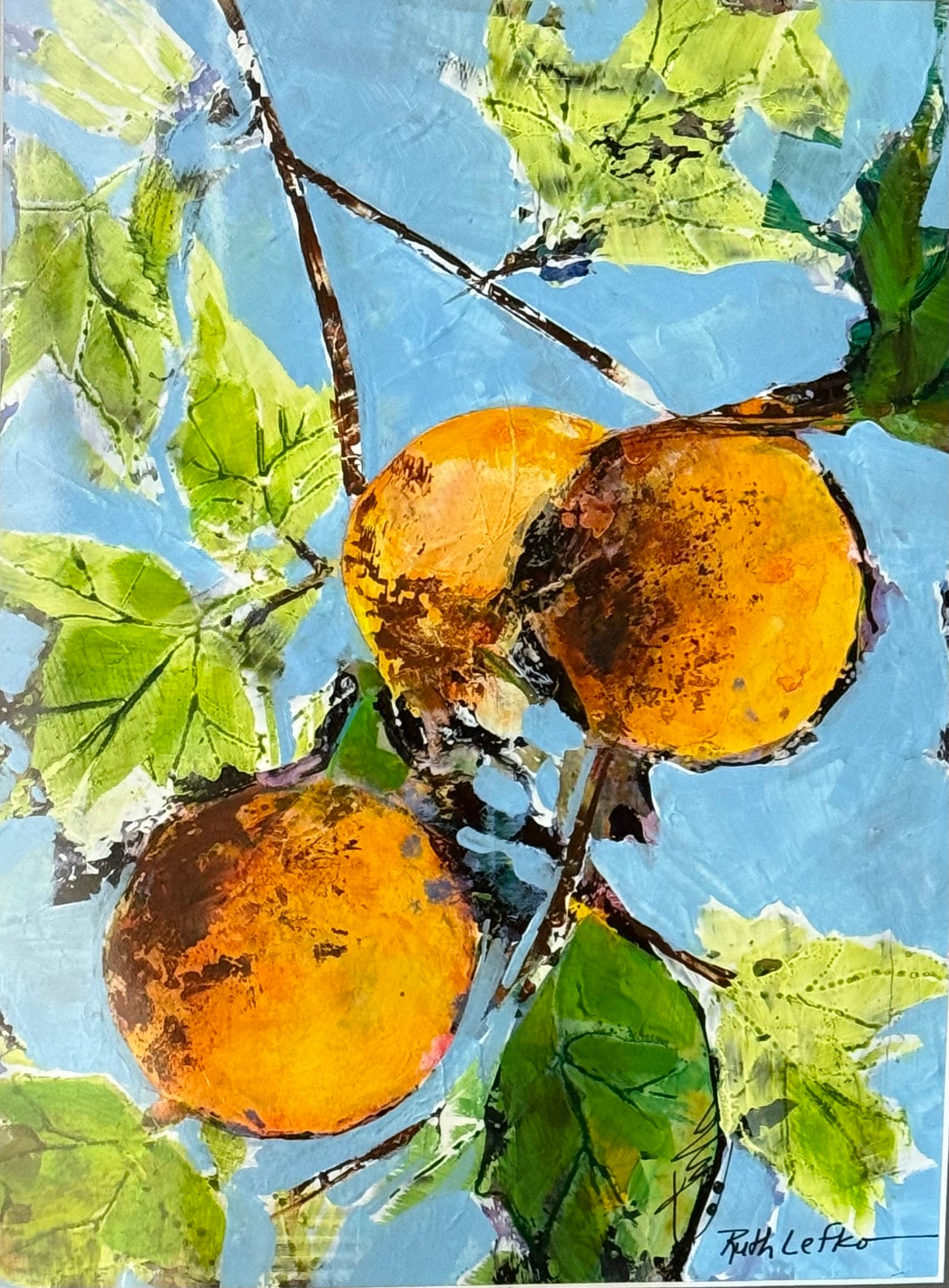 "Persimmons" by Ruth Lefko - Acrylic Original