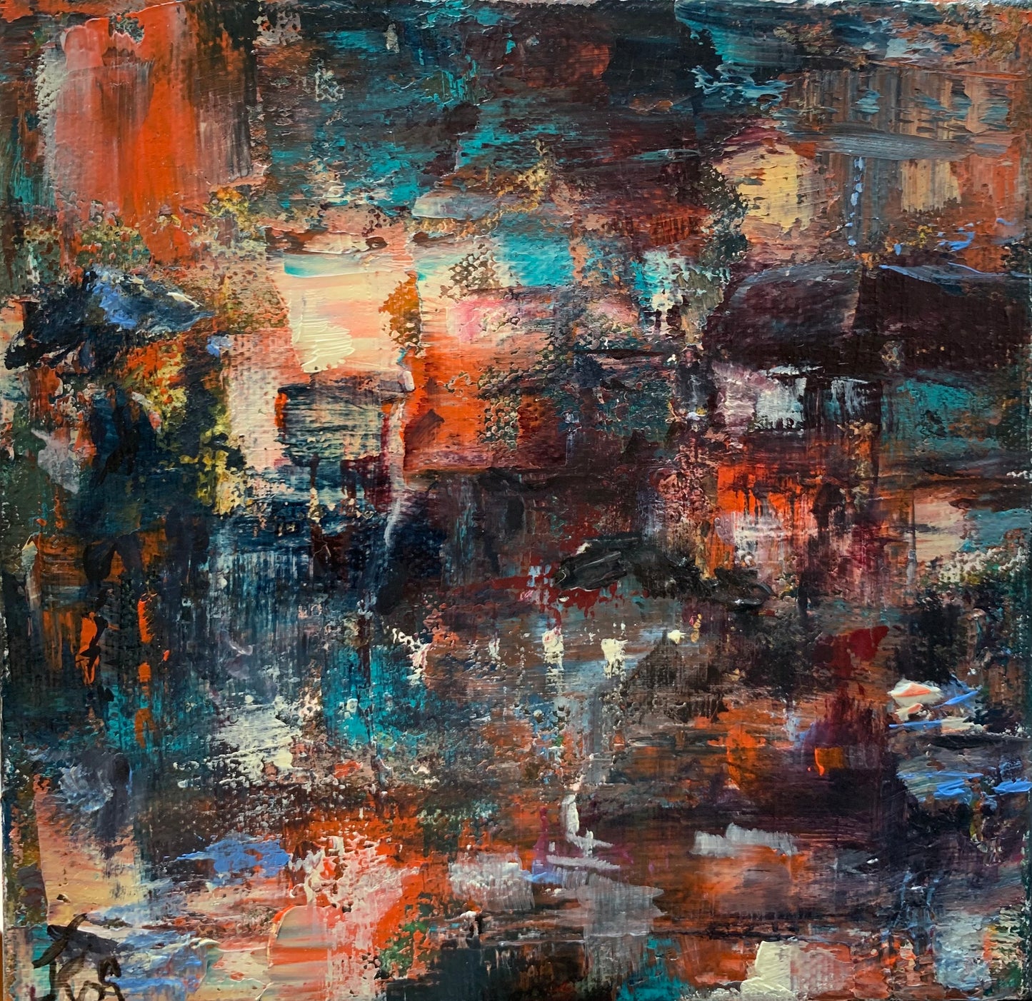"Working Reflections", by J K (Karen) Phillips Sewell, Original Oil Painting