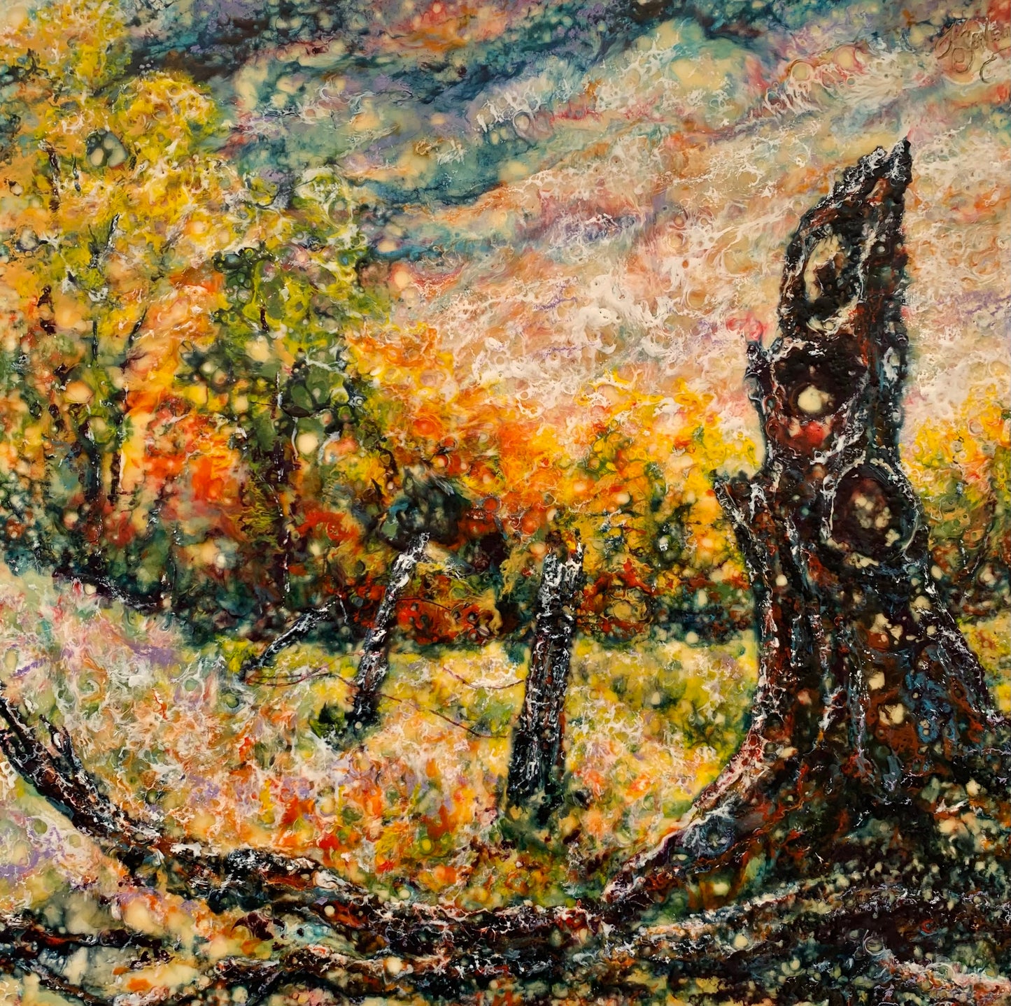 "Once a Boundary Tree" by J K (Karen) Phillips Sewell-Fine Art Reproduction