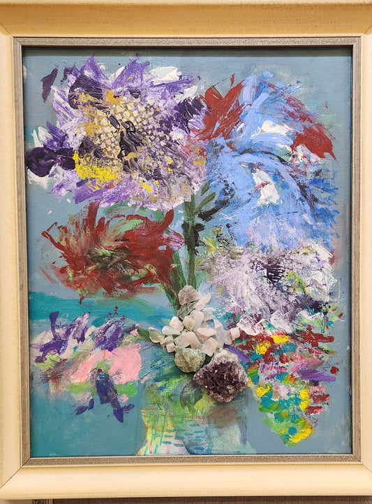 "Les Fleurs" by Pam Goff- Mixed Media-POS
