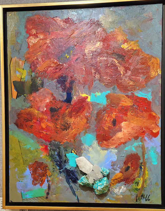 "Poppies Abound" by Pam Goff-Mixed Media-POS