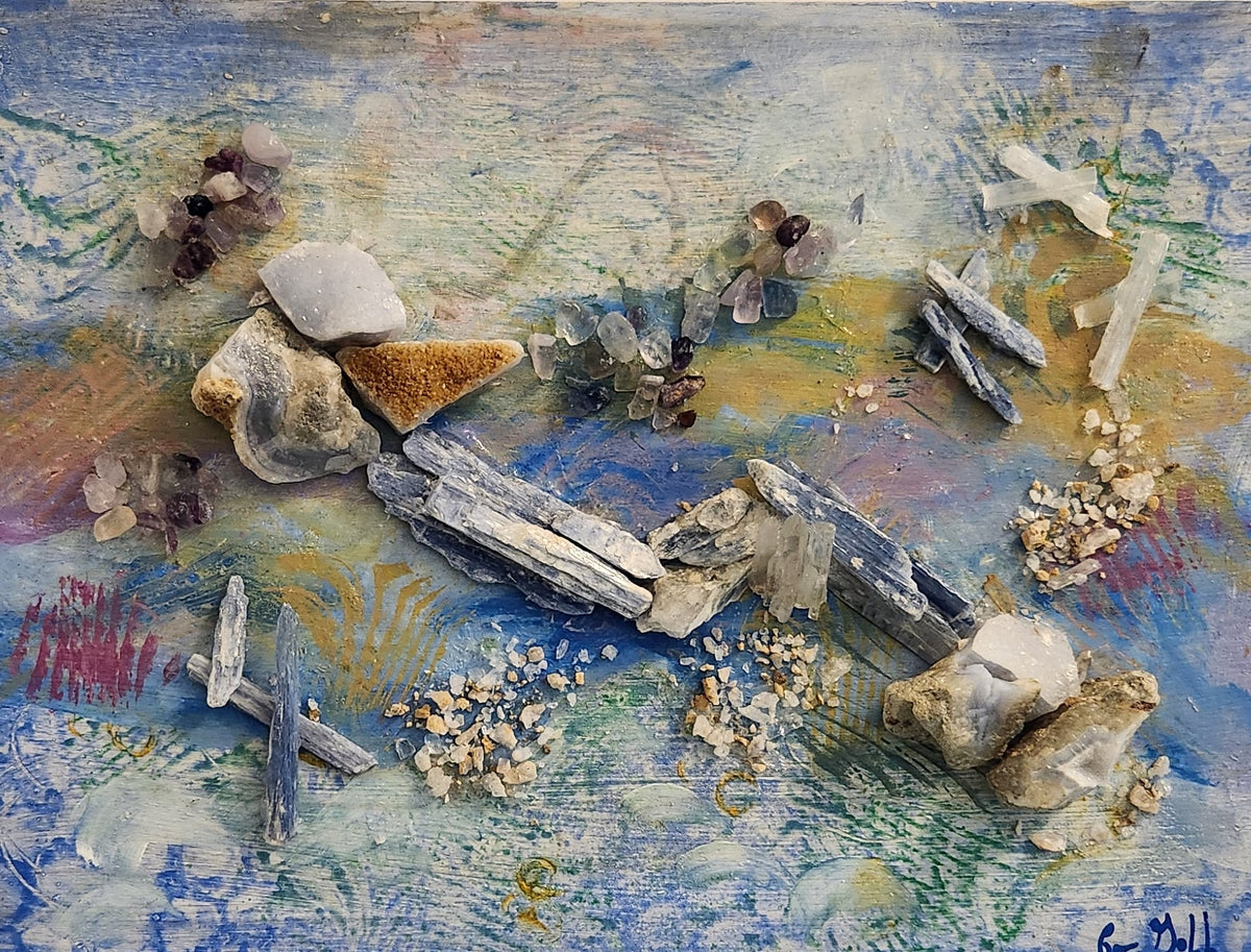 "Underwater Surprise" by Pam Goff-Mixed Media