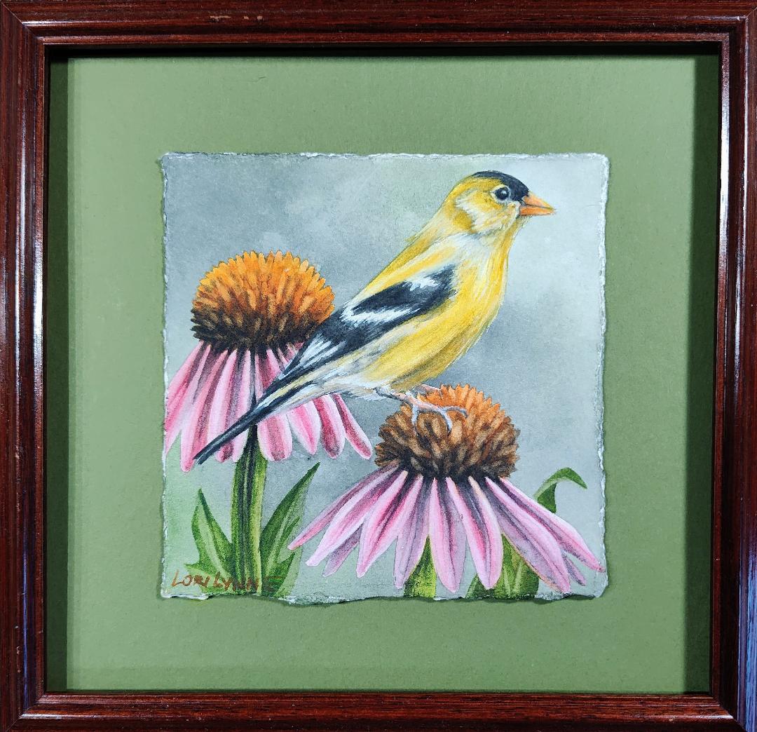 "Yellow Finch" by Lori Sutphin - Watercolor