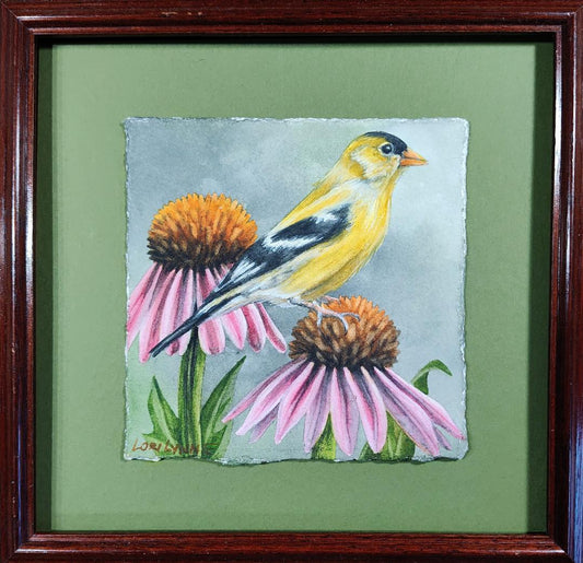 "Yellow Finch" by Lori Sutphin - Watercolor