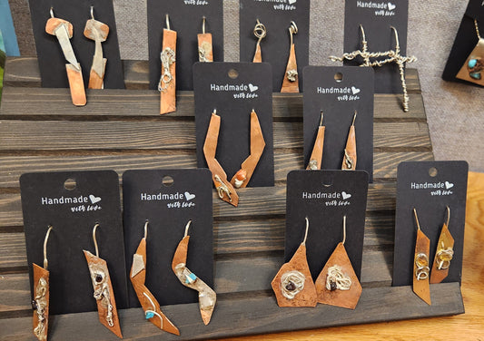"Pam's Quirky Earrings Copper" by Pam Goff- Earrings