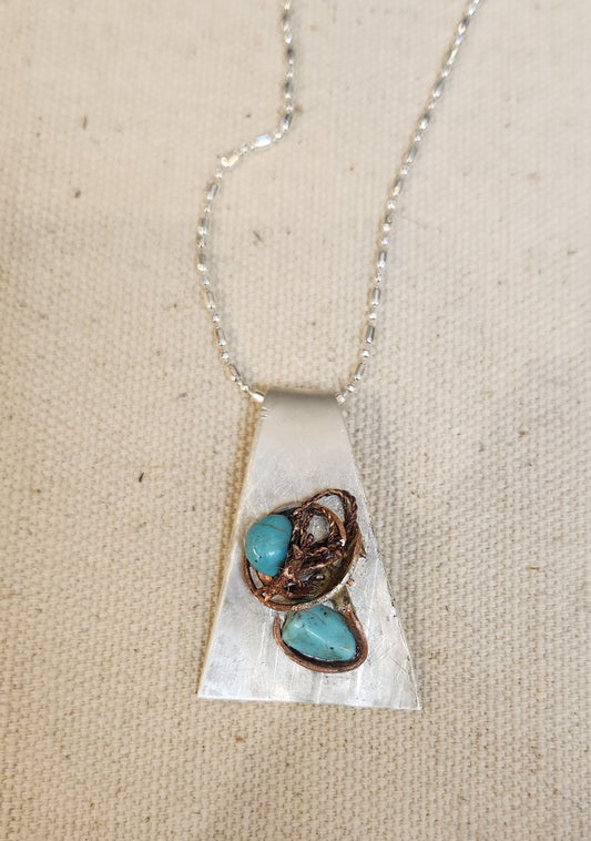 "Sterling/Turquoise necklace" by Pam Goff-Jewelry