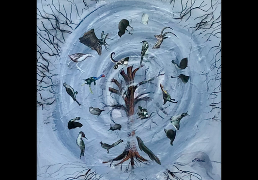 "And the Wind Blows..." by Linda Edlund - Mixed Media