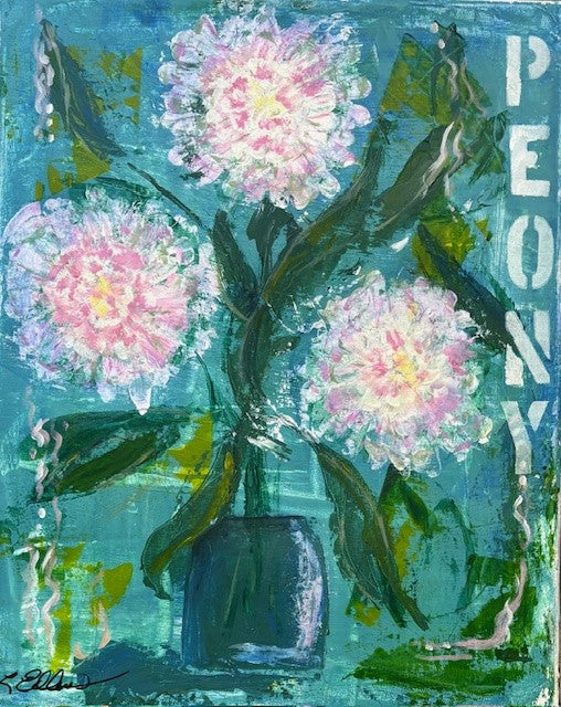 "Peony" by Linda Edlund - acrylic POS