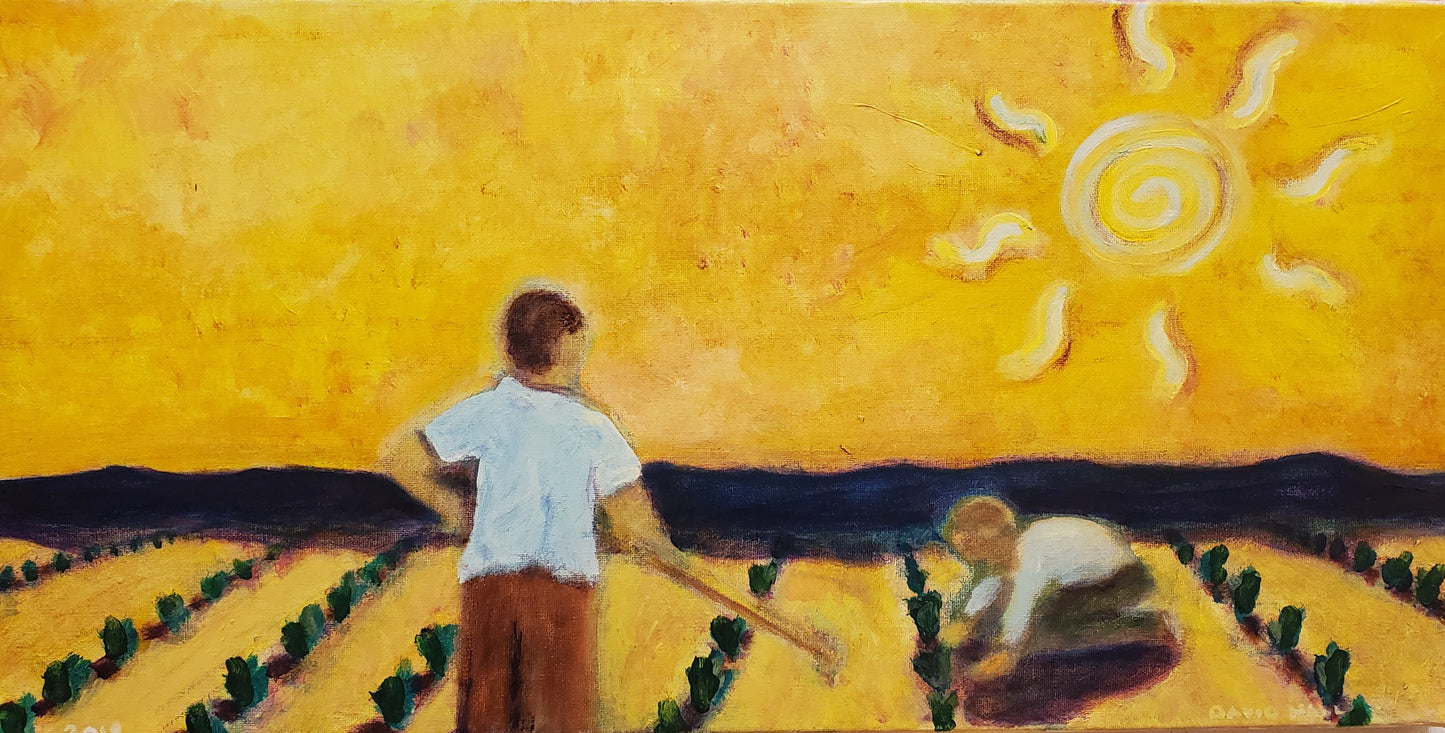 "Hemp Farmers" by David Hall, Original Acrylic