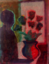 "Figure with Flowers" by David Hall - Acrylic Painting