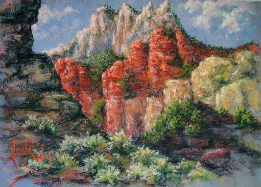 "Cottonwood Evening" by J K (Karen) Phillips Sewell, Fine Art Reproduction