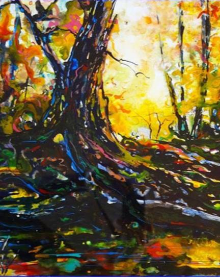 "Flowing Quietly" by J K (Karen) Phillips Sewell - Fine Art Reproduction