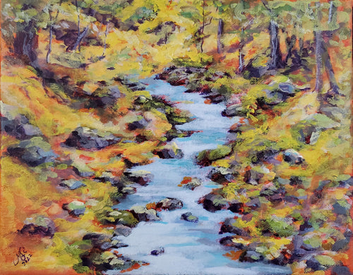 "Golden Hour at Loss Bent Creek" by Selena Doolittle McColley - Acrylic