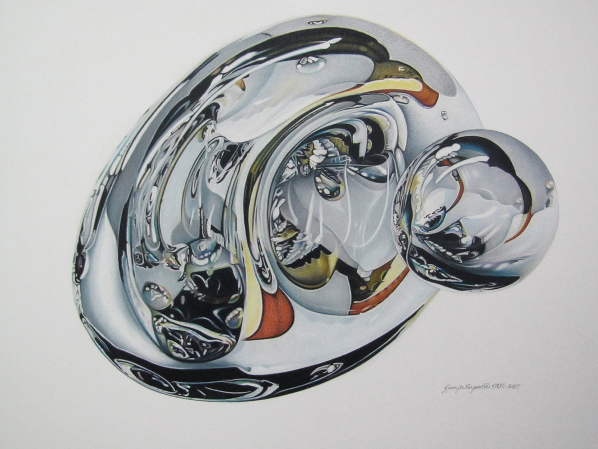 "Having A Ball" by Jennifer Carpenter - colored pencil reproduction