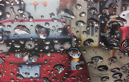 "I Love A Rainy Night" by Jennifer Carpenter - colored pencil reproduction