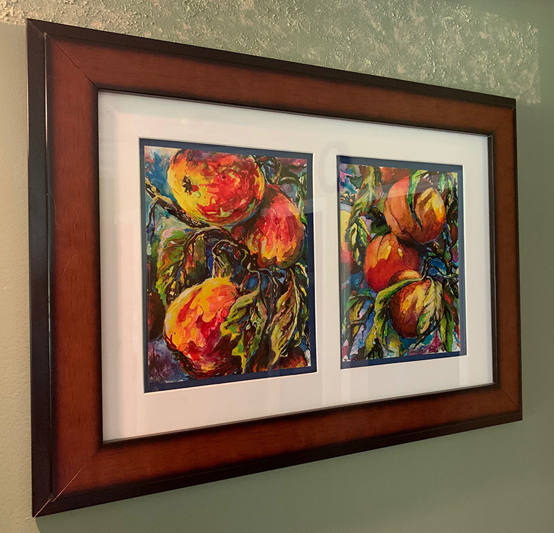"In Season, Diptych" by J K (Karen) Phillips Sewell, Acrylic Inks