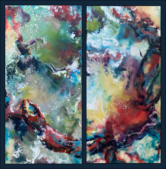"Into the Surf" by J K (Karen) Phillips Sewell - Encaustics