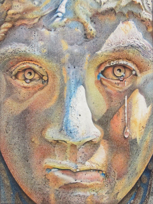 "Keeper of Unspeakable Truths" by Jennifer Carpenter - colored pencil reproduction