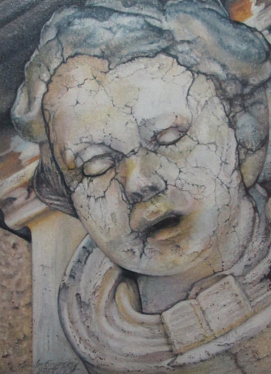 "Modra Muse" by Jennifer Carpenter - colored pencil reproduction
