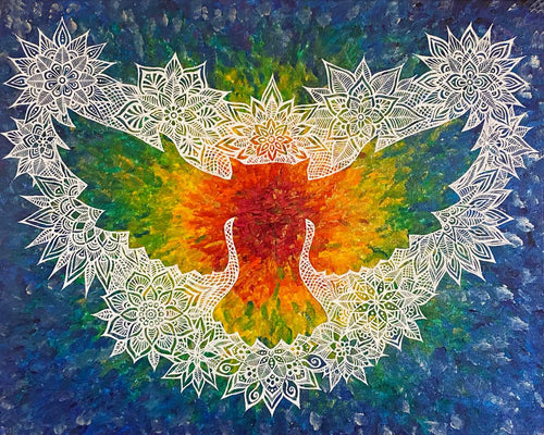 "Owl Spirit" by Bronwen Valentine - Acrylic